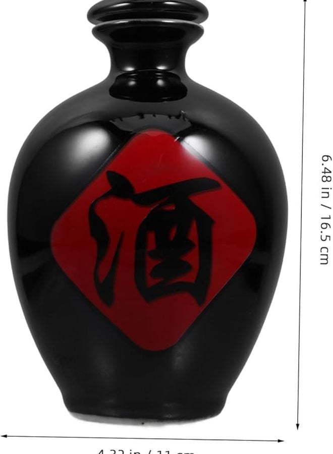 Handcrafted Ceramic Sake Bottle Traditional Chinese Decorative Liquor Wine Vase - Image 2